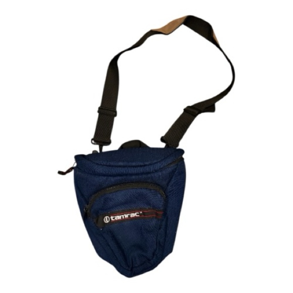 Navy Blue tarmac Crossbody camera Bag adjustable strap multi storage sections